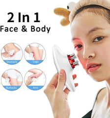 3-in-1 Body Sculpting Machine, 3-in-1 Electric Cellulite Massager-3 Modes Adjustable Body Sculpting Machine- Home Use Cupping Therapy Tool for Back, Belly, Waist, Arms, Legs-White
